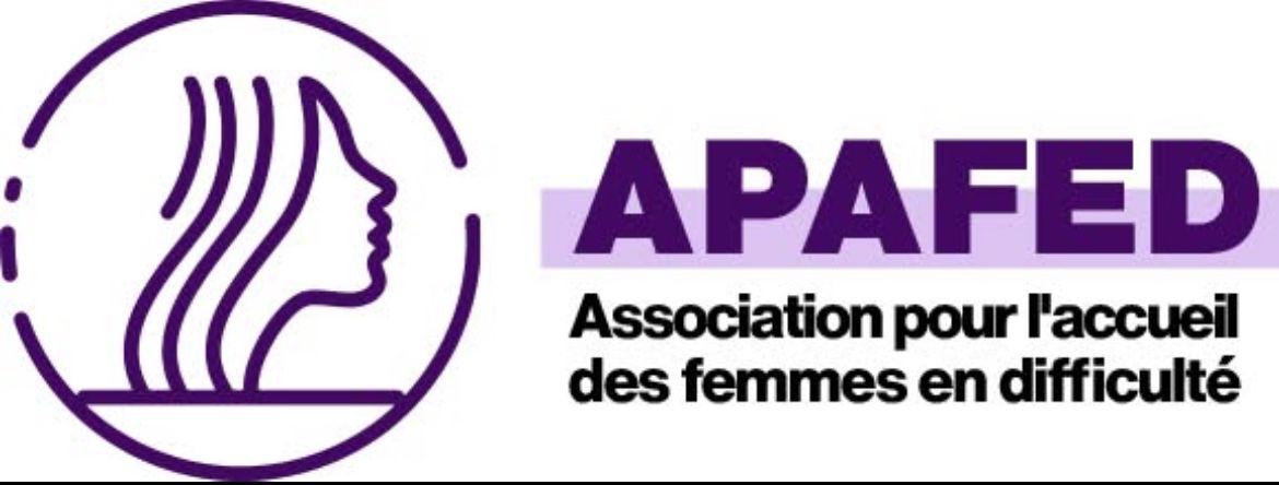 Logo de l’APAFED (Association pour l’accueil des femmes en difficulté), partenaire de Taxi Télé pour soutenir la mobilité des femmes en situation de précarité.