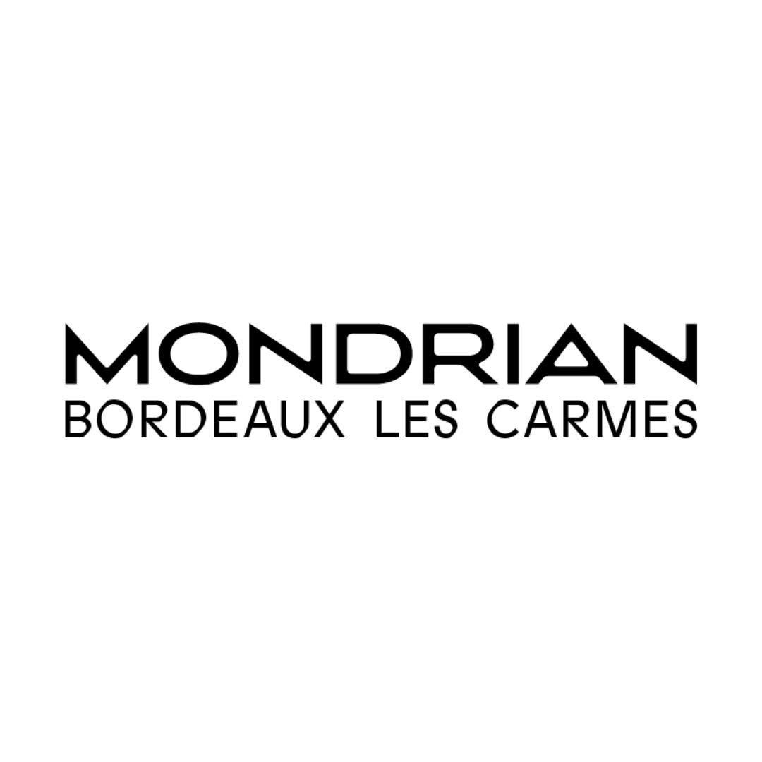 Logo de l’hôtel Mondrian Bordeaux Les Carmes, en partenariat avec Taxi Télé pour des transferts rapides et confortables.