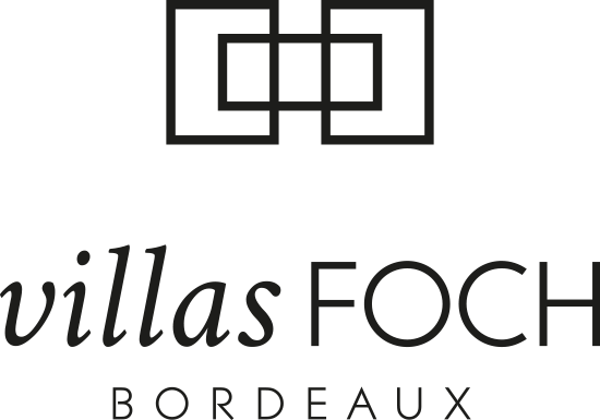 Logo de Villas Foch Bordeaux, hôtel partenaire de Taxi Télé pour un transport exclusif et sur mesure.